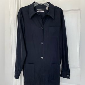 Darkest, navy blue size 16 coat by Amanda Smith stretch